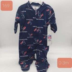 Houston Texans Baby Footie Pajamas NFL Team Apparel Navy Blue 0-3m